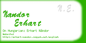 nandor erhart business card