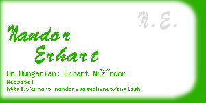 nandor erhart business card